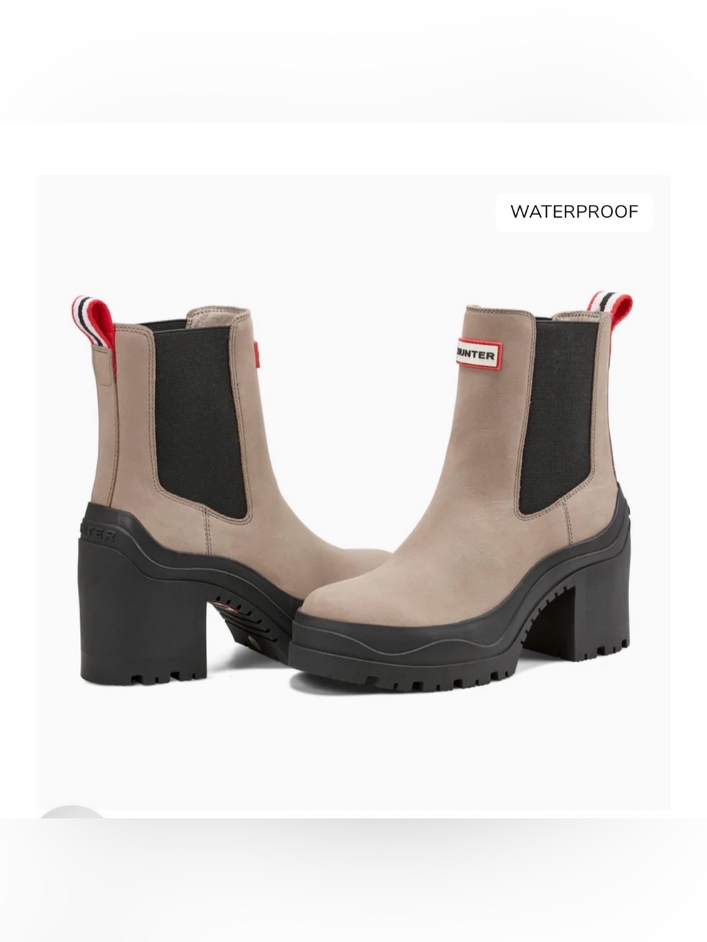 New Women's Miana Heeled Waterproof Chelsea Boots size 9
